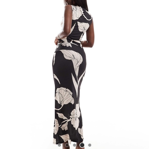 NWOT - ASOS DESIGN - Slinky Assymetric Top and Maxi Skirt Set - M - Picture 4 of 10